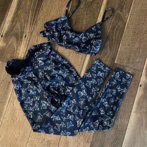 Beach riot leggings and sports bra set